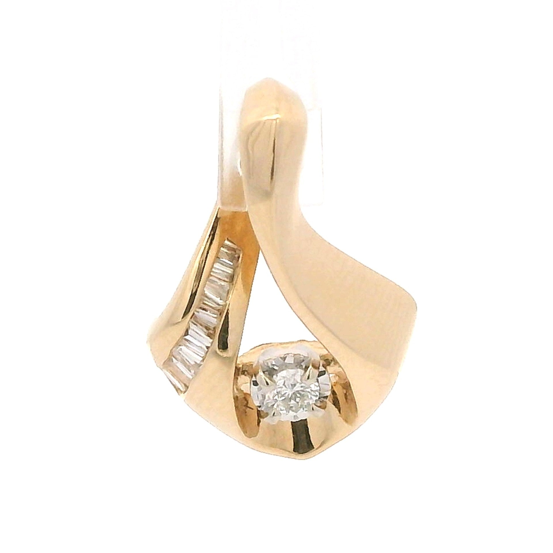 DIAMOND SLIDE PENDANT WITH 20" BOX CHAIN