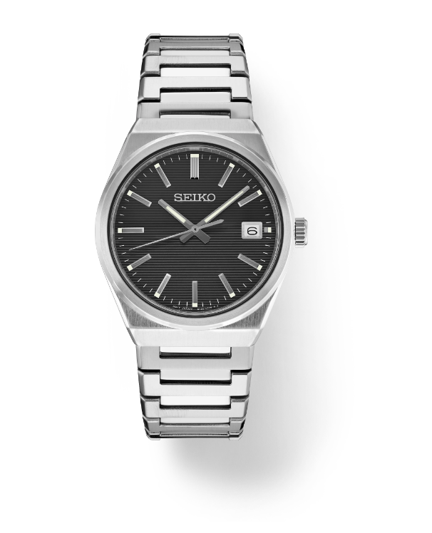 SEIKO ESSENTIALS BLACK DIAL DATE WINDOW