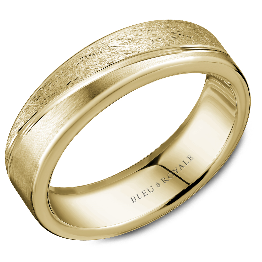 Precious Metal (No Stones) Wedding Bands - Men'