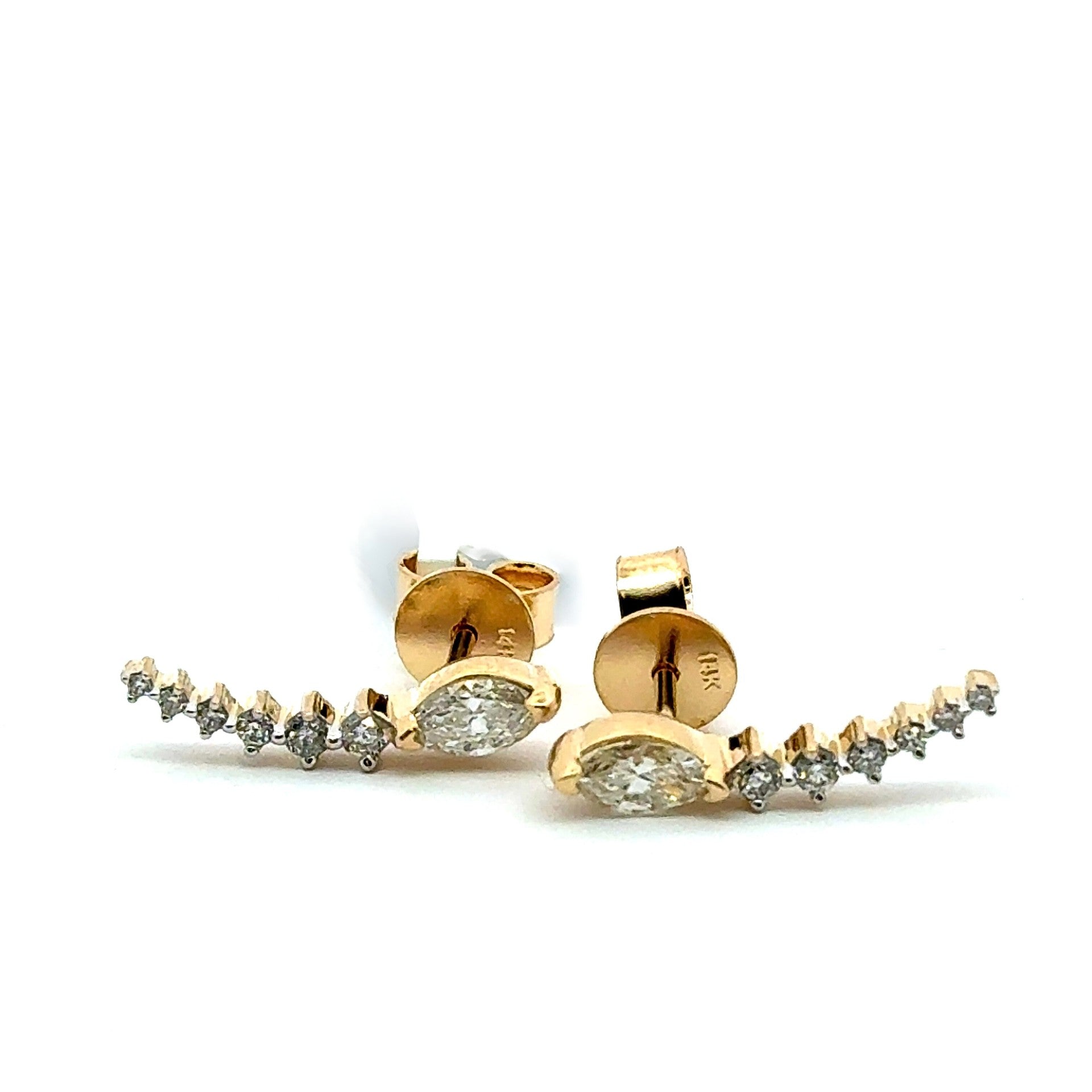 14 Karat White Earrings