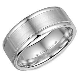 Precious Metal (No Stones) Wedding Bands - Men'