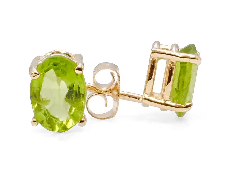 PERIDOT STUD EARRINGS