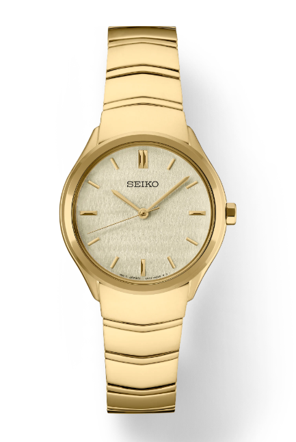 LADIES SEIKO CHAMPAGNE DIAL YELLOW TONE WATCH