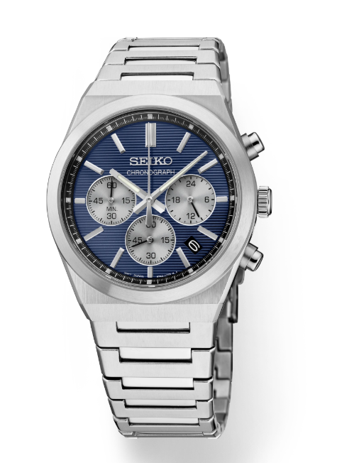 GENTS SEIKO CHRONOGRAPH BLUE DIAL WATCH
