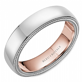 Precious Metal (No Stones) Wedding Bands - Men'