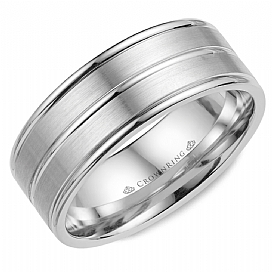 Precious Metal (No Stones) Wedding Bands - Men'