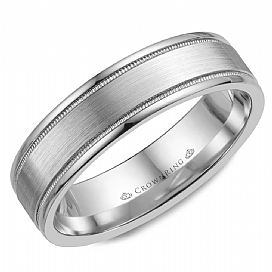 Precious Metal (No Stones) Wedding Bands - Men'