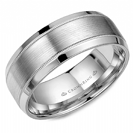 Precious Metal (No Stones) Wedding Bands - Men'