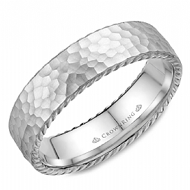 Precious Metal (No Stones) Wedding Bands - Men'