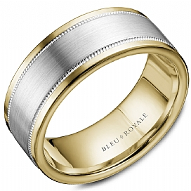 Precious Metal (No Stones) Wedding Bands - Men'
