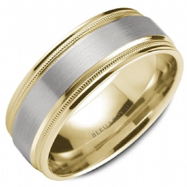 Precious Metal (No Stones) Wedding Bands - Men'