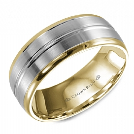 Precious Metal (No Stones) Wedding Bands - Men'