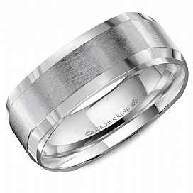 Precious Metal (No Stones) Wedding Bands - Men'