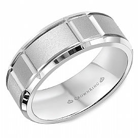 Precious Metal (No Stones) Wedding Bands - Men'