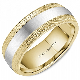Precious Metal (No Stones) Wedding Bands - Men'