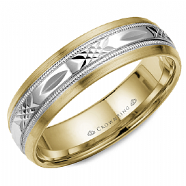 Precious Metal (No Stones) Wedding Bands - Men'