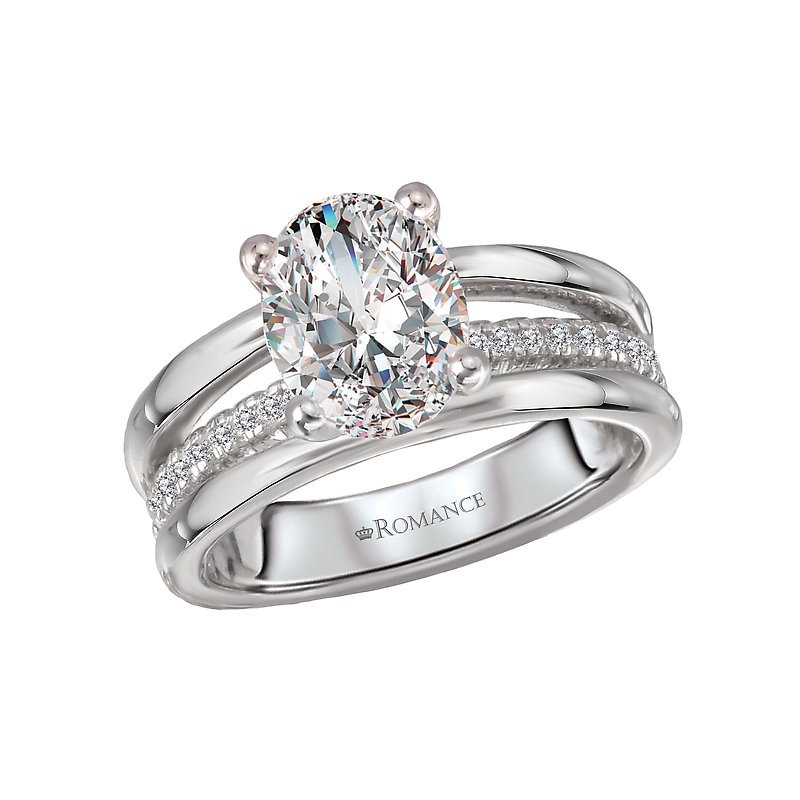 14 Karat Two-Tone Semi-Mounting