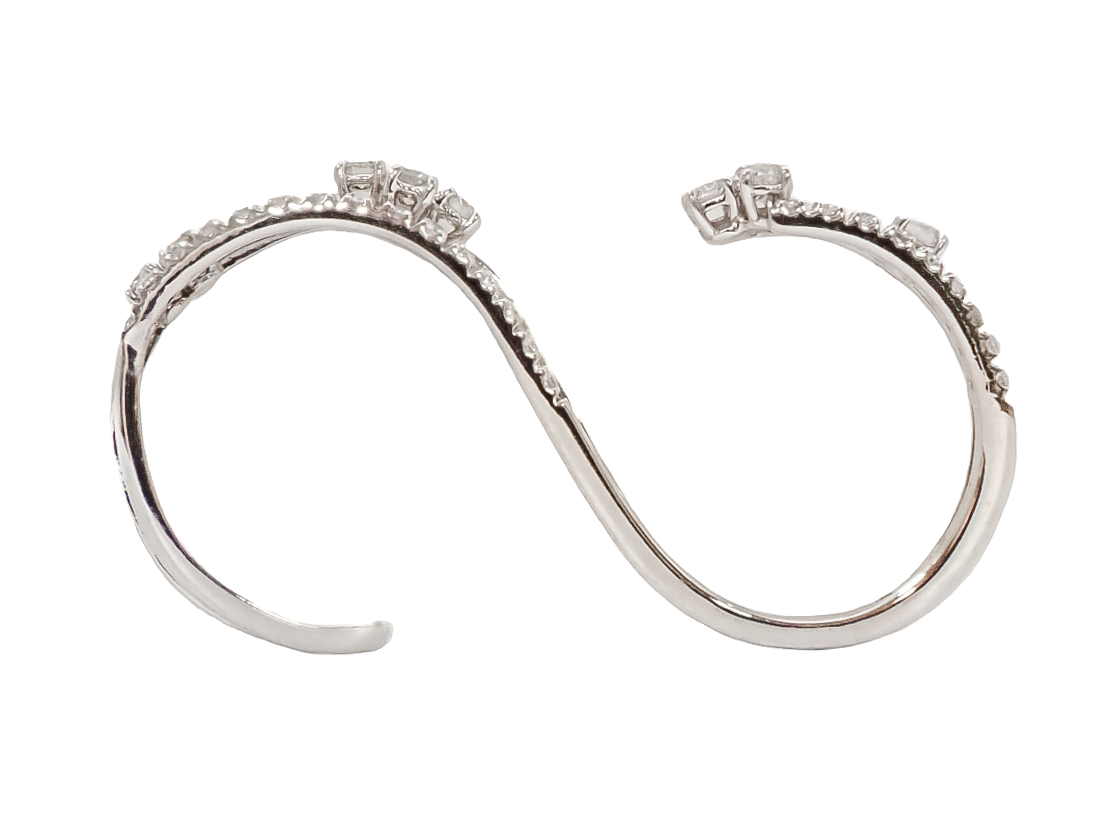 DIAMOND TWO FINGER RING