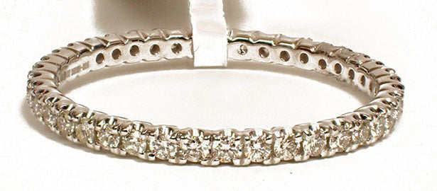 Prong Set 14 Karat White Wedding Band