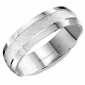 Precious Metal (No Stones) Wedding Bands - Men'