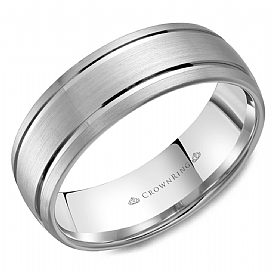 Precious Metal (No Stones) Wedding Bands - Men'