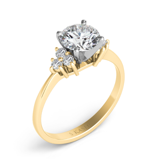 Prong Set 14 Karat White Semi-Mounting