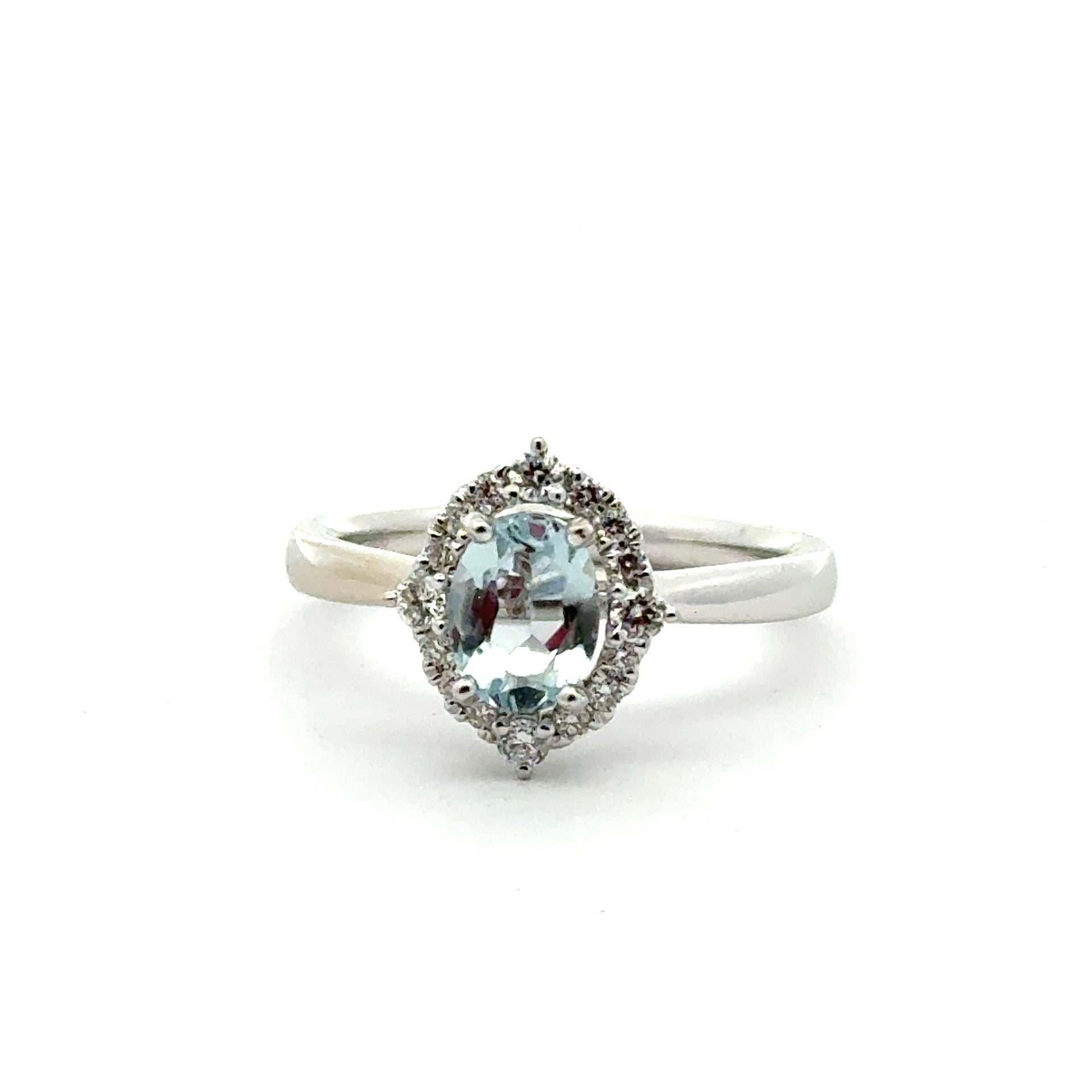 Halo 14 Karat White Semi-Mounting