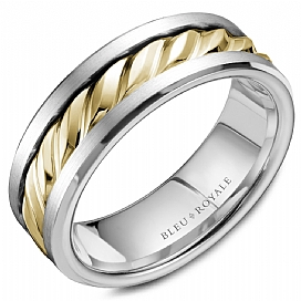 Precious Metal (No Stones) Wedding Bands - Men'
