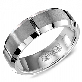 Precious Metal (No Stones) Wedding Bands - Men'