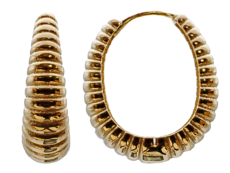 Precious Metal (No Stones) Earring