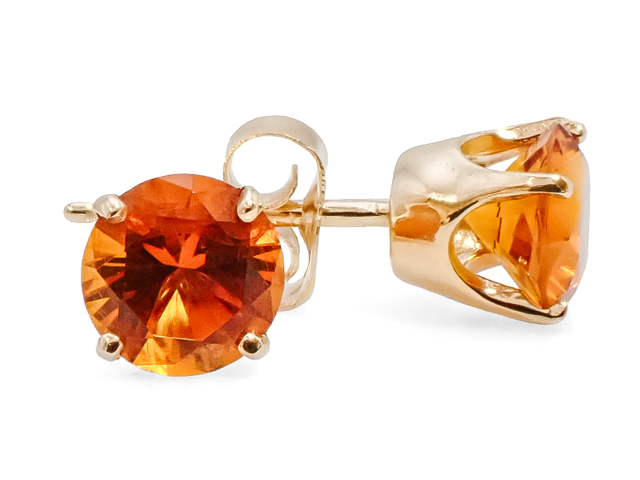 CITRINE STUD EARRINGS