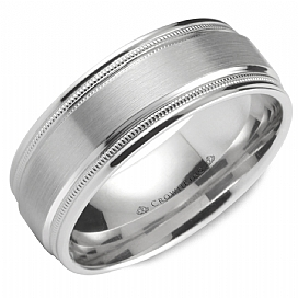 Precious Metal (No Stones) Wedding Bands - Men'