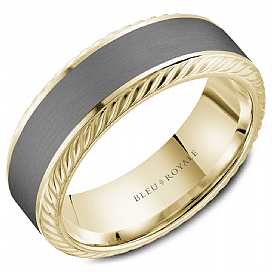 Precious Metal (No Stones) Wedding Bands - Men'