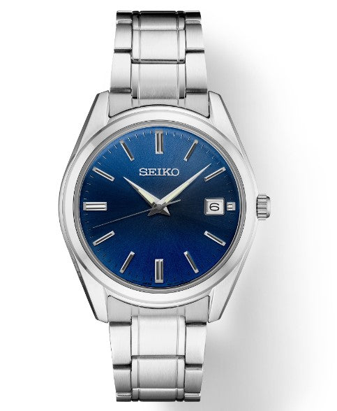 GENTS SEIKO BLUE DIAL DATE WINDOW WATCH