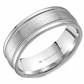 Precious Metal (No Stones) Wedding Bands - Men'