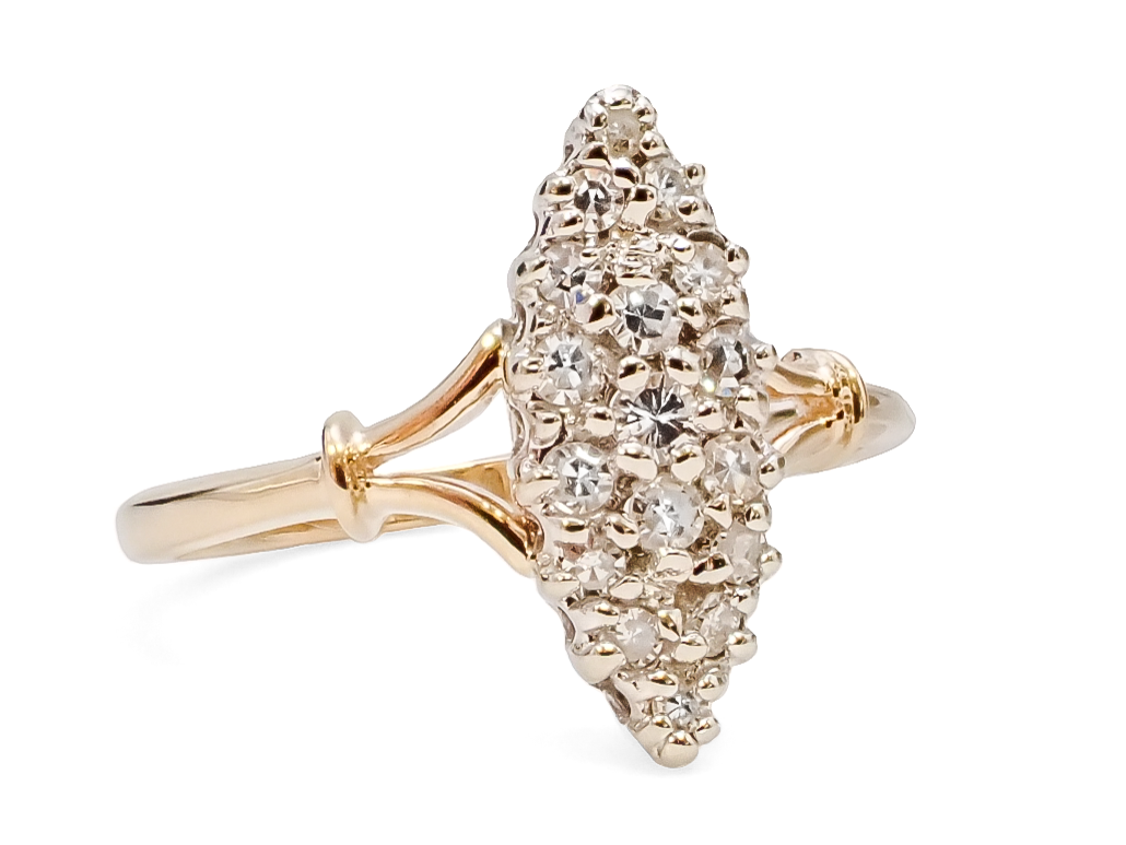VINTAGE DIAMOND CLUSTER RING