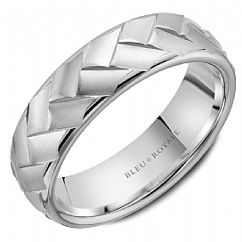 Precious Metal (No Stones) Wedding Bands - Men'