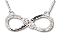 Infinity diamond pendant
