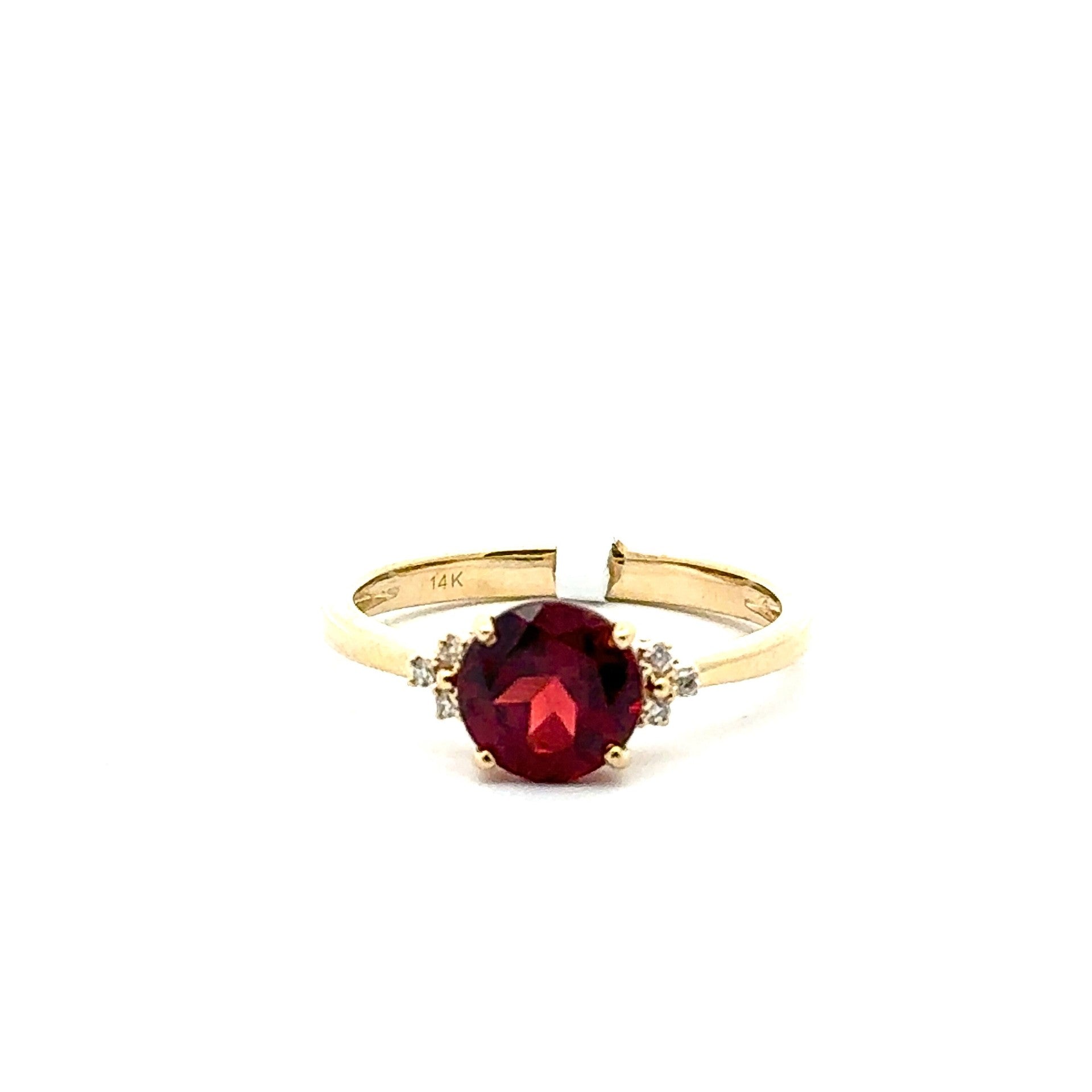 14 Karat Yellow Blue Topaz Ring