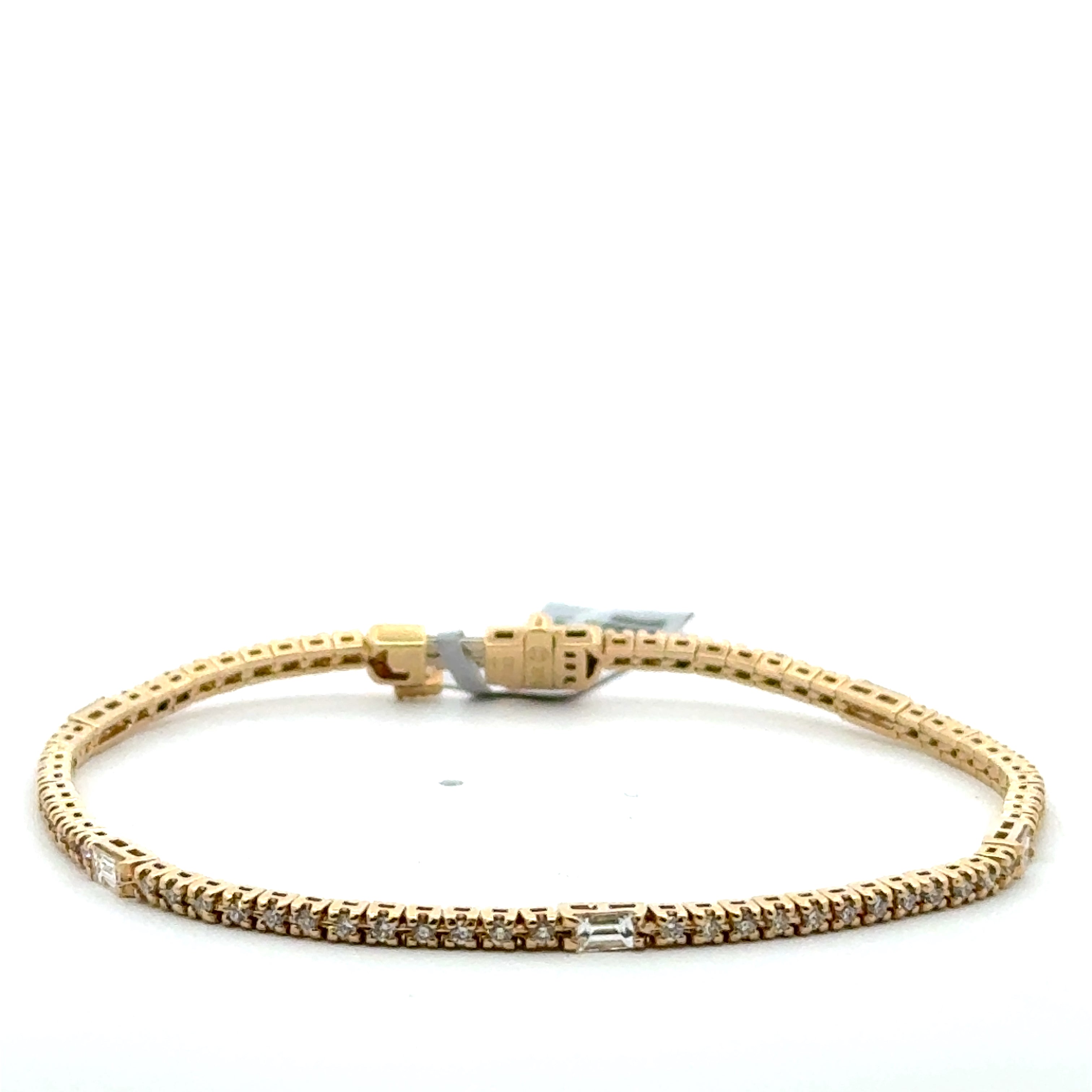 Tennis 14 Karat Yellow Diamond Bracelet