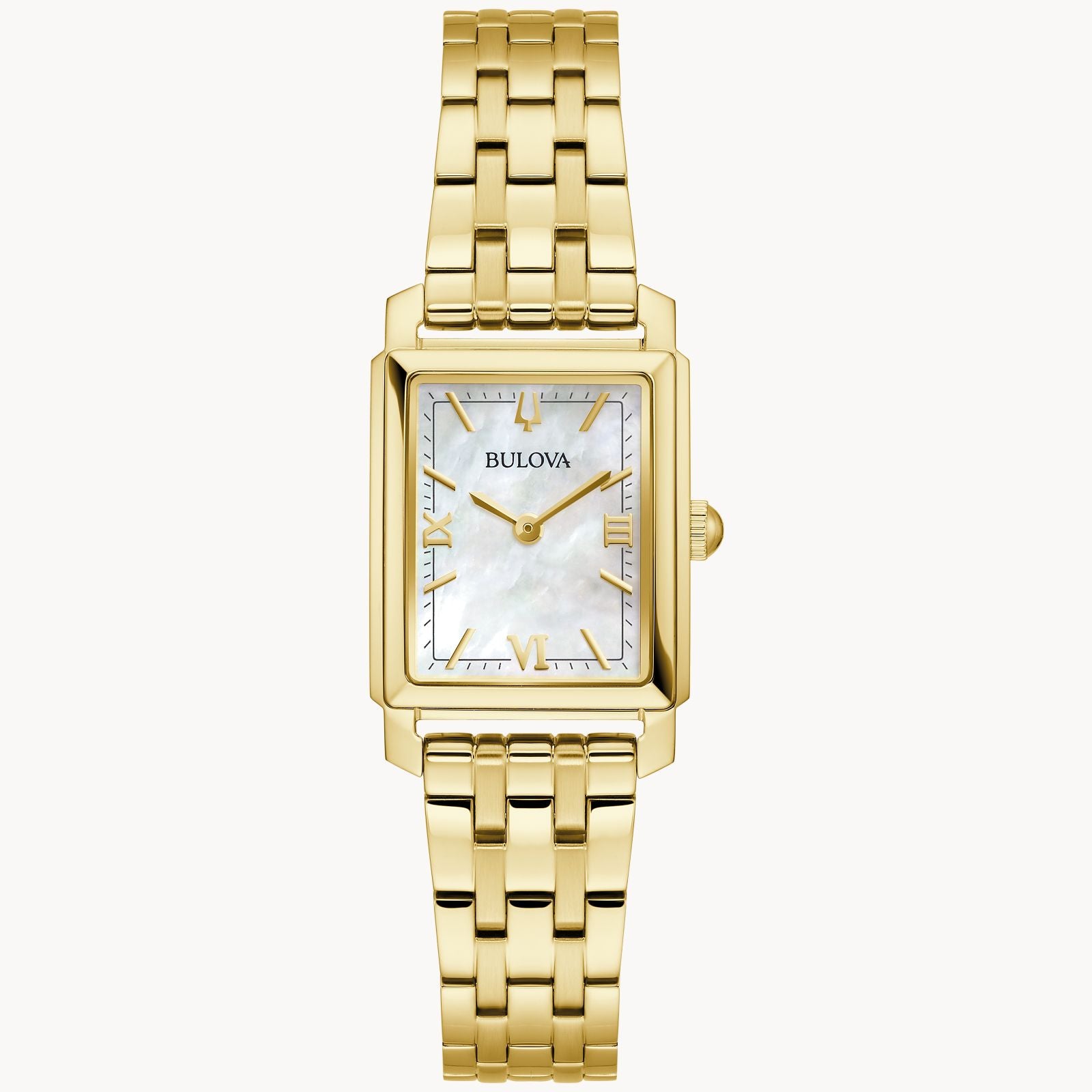LADIES BULOVA MOTHER OF PEARL YELLOW TONE