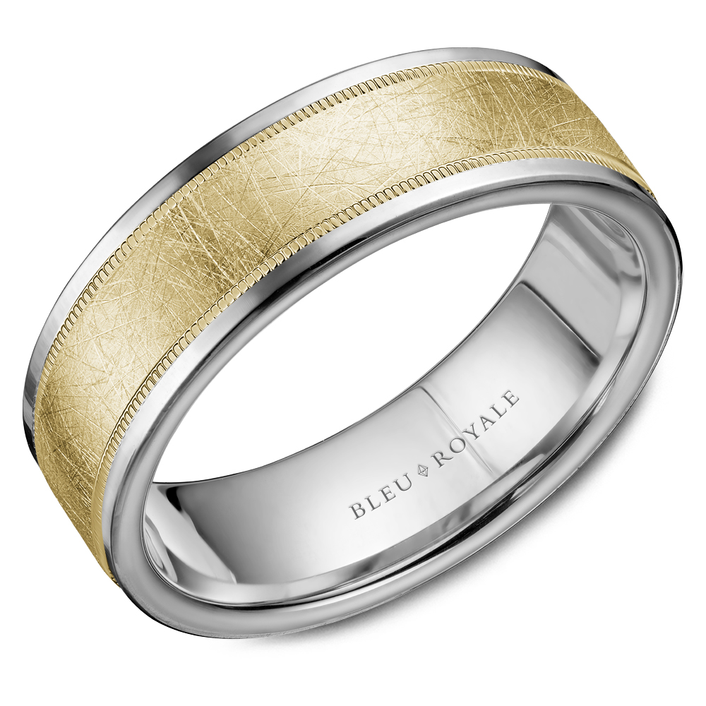 Precious Metal (No Stones) Wedding Bands - Men'
