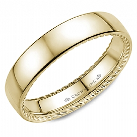 Precious Metal (No Stones) Wedding Bands - Men'