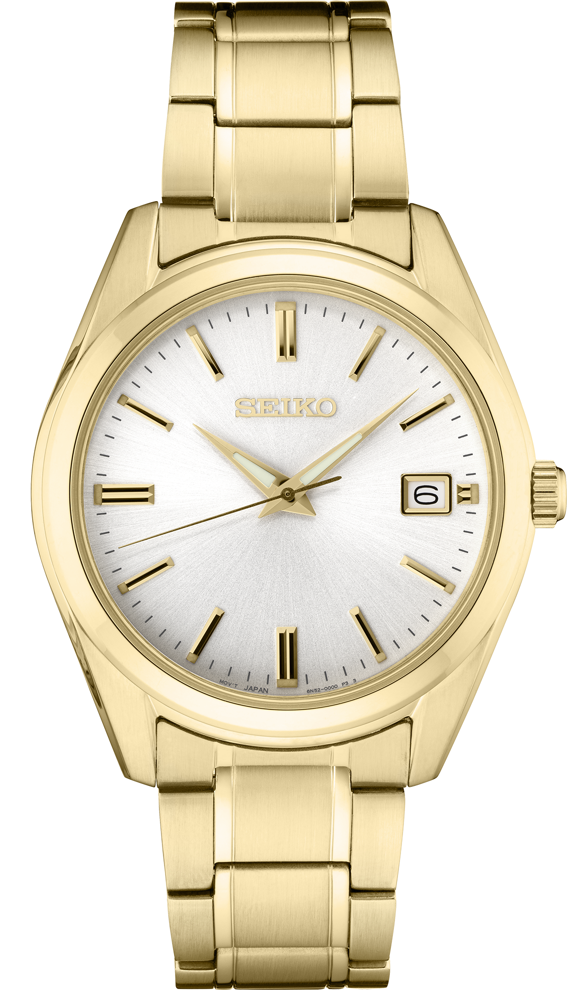 GENTS SEIKO YELLOW TONE DRESS WATCH