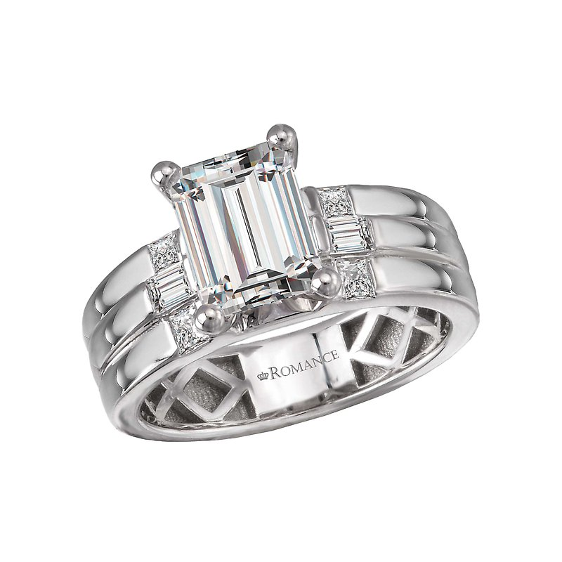 Channel 14 Karat White Semi-Mounting