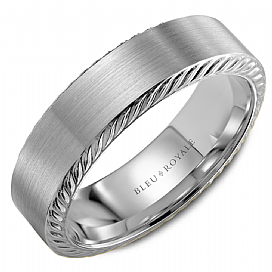 Precious Metal (No Stones) Wedding Bands - Men'