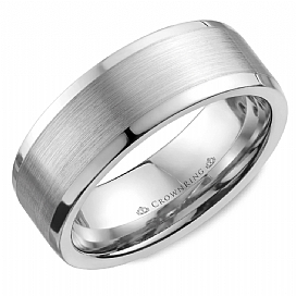 Precious Metal (No Stones) Wedding Bands - Men'
