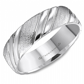 Precious Metal (No Stones) Wedding Bands - Men'