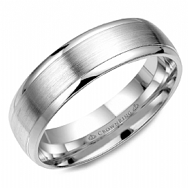 Precious Metal (No Stones) Wedding Bands - Men'