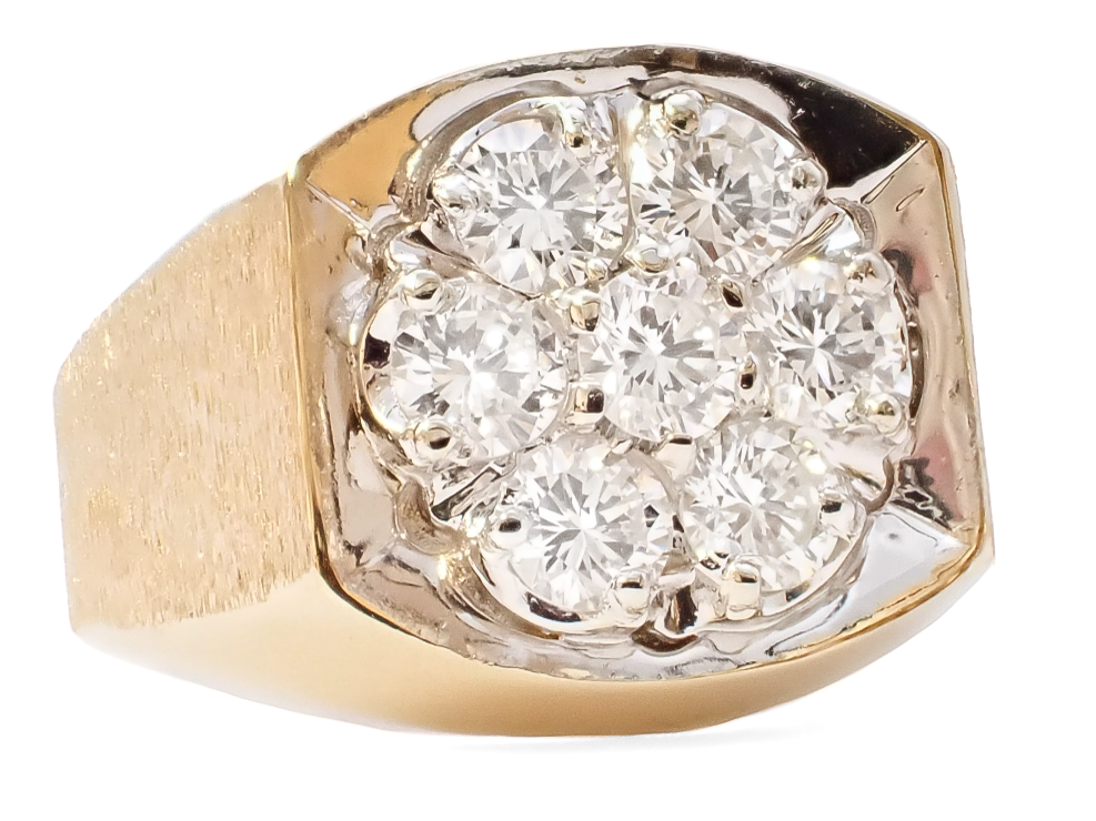 GENTS DIAMOND CLUSTER RING